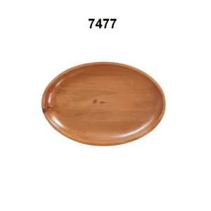 Ensembles d'assiettes ovales rondes en bambou écologique Nouveau design d'ustensiles de cuisine en bois pour servir de la nourriture et la décoration intérieure pour les fêtes - Product Image 5