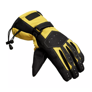 ถุงมือติดตามมอเตอร์ไซด์ความร้อนกันน้ำสำหรับฤดูร้อนถุงมือหนังสีดำนีออนหน้าจอสัมผัสสำหรับรถจักรยานยนต์ชุดแข่งรถ - Product Image 2