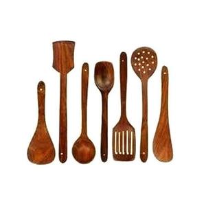 Handmade Brown Color <b>Wood</b> <b>Cooking</b> <b>Spoon</b> Set Top Quality Customized Size And Shape <b>Spoon</b> Set For Home Kitchen Usage - Product Image 1
