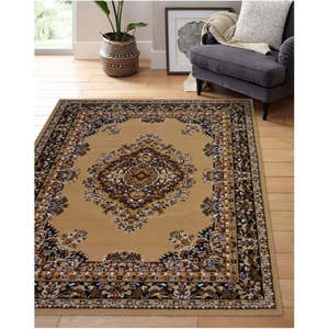Modern Machine Made <b>Large</b> Area <b>Rug</b> for <b>Bedroom</b> Living Room High Quality Rectangle Design Brown Traditional Style by Netline Home - Product Image 4