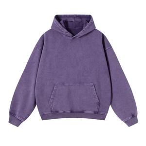 Sudadera con Capucha de Algodón Puro para Hombre, Estilo Retro Lavado, Corte Holgado, para Primavera y Otoño, Cómoda - Product Image 2