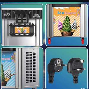 Machine à crème glacée automatique commerciale Machine à crème glacée molle Crème glacée faisant la machine à bas prix - Product Image 5