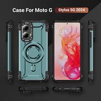 Étui de téléphone robuste et élégant avec cadre d'appareil photo, béquille et support magnétique pour chargement sans fil pour Motorola Google Pixel