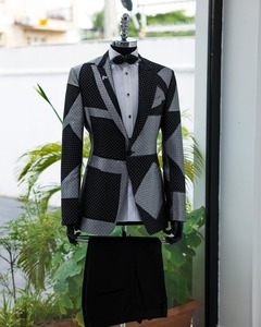 Veste de costume pour homme, coupe ajustée, faite à la main, avec fermeture éclair perlée, luxe, écologique, décontractée, professionnelle, formelle, élégante, pour le meilleur homme - Product Image 4