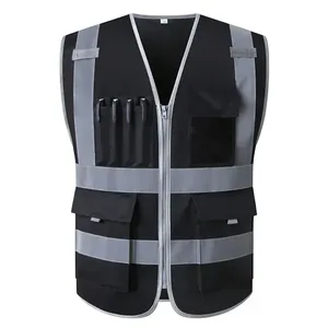 Chaleco de Seguridad Naranja de Alta Visibilidad al por Mayor 2026 con Franjas Reflectantes, Ropa de Trabajo de Poliéster, Logotipo Personalizado, Servicio OEM - Product Image 5
