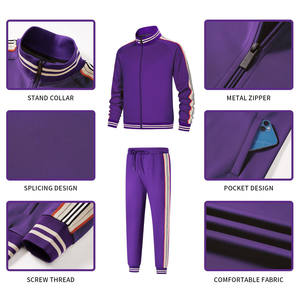 Ensemble de survêtement polaire unisexe épais coton Jogging hommes Logo personnalisé survêtements avec capuche plaine à capuche Joggers respirant Gym hommes - Product Image 3