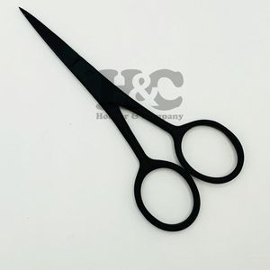 Ciseaux noirs ciseaux incurvés en acier inoxydable, pointe droite pointue, outil de soin des ongles durable, maquillage en vison, nouvel arrivage - Product Image 5