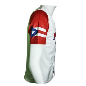 Personalizado 2025 nuevo estilo camisetas de béisbol de secado rápido transpirable antibacteriano 100% poliéster cuello redondo para adultos patrón en blanco - Product Image 6