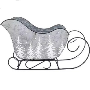 El último adorno de trineo de Navidad rojo de hierro vintage, decoración de mesa superior para trineos de invierno y Navidad y tubos de nieve - Product Image 2