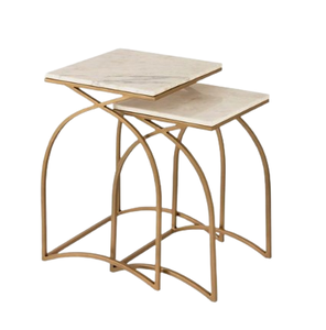 Meubles en métal industriel poli brillant de style milieu de siècle table gigogne de salon table basse en métal de couleur personnalisée - Product Image 6