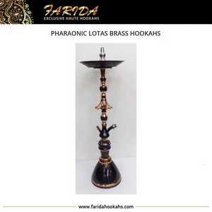 Cachimbas de latón hechas a mano de lujo Farida Flor faraónica única para diseño de loto Ediciones limitadas con técnicas de laca - Product Image 6