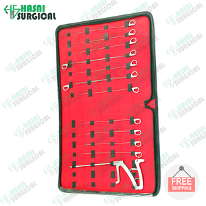 เครื่องเย็บแผลแบบตรง Scorpion Suture Passer ขนาด 5.5 มม. พร้อมเข็ม 12 เล่ม ผลิตจากสแตนเลสคุณภาพสูง ใช้งานด้วยมือ ได้รับการรับรองมาตรฐาน CE สำหรับการผ่าตัดข้อเข่าด้วยกล้อง - Product Image 1