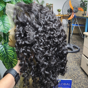 Cheveux bruts birmans perruque Jerry Curly Lace Frontal cheveux humains prix de gros perruque birmane humaine de haute qualité - Product Image 2