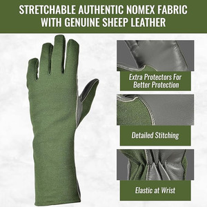 Gants de pilote d'usine à bas quantité minimale de commande vente en gros gants de vol de pilote de qualité supérieure gants de pilote Nomex de vol de haute qualité - Product Image 4