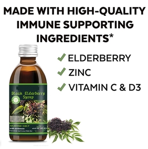 Siro Lỏng Elderberry Cô Đặc Cao Hỗ Trợ Miễn Dịch Thuốc Nhỏ Elderberry Đen - Product Image 4