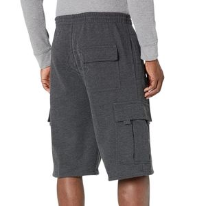 Quần short nam chất liệu dày màu xám, kiểu dáng rộng rãi, nhiều túi, phong cách đường phố, sản xuất bởi xưởng may thời trang công nghệ tùy chỉnh - Product Image 2