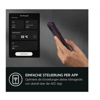 Climatiseur portable 9000 BTU avec contrôle WiFi par application, 3 en 1 : refroidissement, déshumidificateur, ventilateur, R290, minuterie 24h, écran tactile LED, pour pièces jusqu'à 40m²