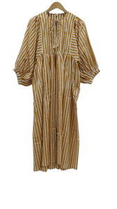 Robe mini en coton 100% doux, écologique et lavable, col rond, fermeture à cordon, imprimé animal, manches 3/4, silhouette évasée - Product Image 2