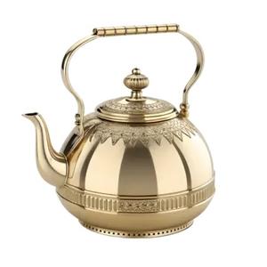 Théière en laiton de qualité supérieure, fabriquée à la main, avec finition antique et gravure artistique, théière décorative pour la maison et la vitrine - Product Image 2