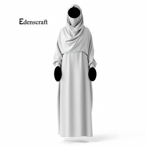 Borka ชุดเดรสสำหรับผู้หญิง, ชุดอาบายาสุดหรูชุดเดรส jilbab ผู้หญิงโพลีเอสเตอร์ยาวเต็มรูปแบบ - Product Image 6