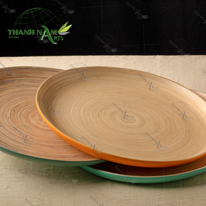 Assiette de service en bambou écologique personnalisée, plateau naturel fabriqué à la main pour table de cuisine, affichage des aliments biodégradables dans le restaurant - Product Image 3