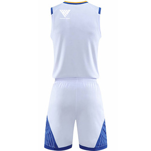 Ensemble de maillots de basket-ball à séchage rapide pour hommes et vêtements d'équipe, couleur unie personnalisable et coupe confortable - Product Image 6