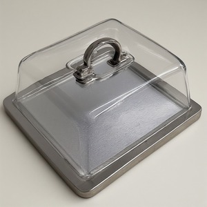 Cúpula de pastel vintage con base de madera pulida y cubierta de vidrio transparente Artesanal hecho a mano diseñado para cocinas - Product Image 6