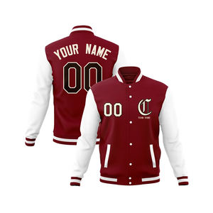 Chaquetas extragrandes de béisbol de invierno personalizadas al mejor precio de fábrica, prendas de vestir universitarias para hombres, abrigos cortavientos con cuello alto largo - Product Image 1