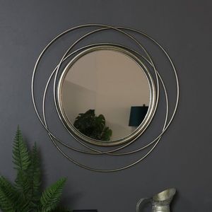 Grand cadre de miroir décoratif en métal avec design gaufré artistique fini de haute qualité pour les intérieurs de maison de luxe - Product Image 4