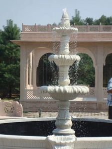 Fuente de agua de mármol al aire libre de forma personalizada Nuevo diseño Piedra natural Decoración de jardín - Product Image 3