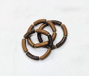 Unisex Black Glitter Resin <b>Bracelets</b> with Classic Lock Pattern Stretchable Beaded <b>Bracelets</b> for Anniversary Party Wedding Gifts - Product Image 4