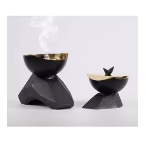 Premium Metal Bakhoor quemador difusor de humo perfumado bandeja decorativa aromático hogar fragancia regalo - Product Image 4