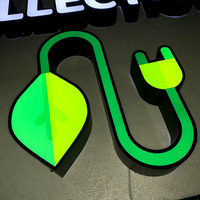Lettres en relief 3D personnalisées à LED, étanches pour l'extérieur, en métal et acrylique, pour enseigne de magasin ou logo d'entreprise — Classement IP65