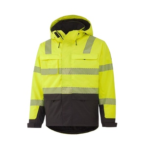 Hi Vis 100% Waterproof Safety <b>Jackets</b> Hi Vis Reflective <b>Construction</b> <b>Work</b> <b>Jackets</b> for Men - Product Image 1