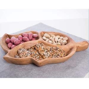 Nuevo producto, bandeja de servicio de madera de alta calidad con forma de hoja para decoración de fiesta de Navidad del proveedor de Vietnam - Product Image 4