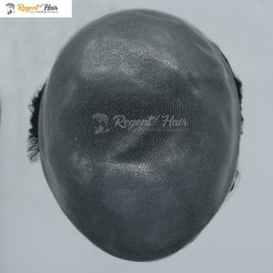 REGENT Premium Toupet pour homme toutes peaux avec cheveux humains Trame attachée à la main Vague naturelle Style droit Stock disponible pour la vente en gros - Product Image 4