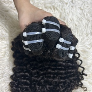 VQHAIR Vente en gros de mèches de cheveux humains vierges bruts birmans Remy, bouclés profondément, grade A, 100g - Product Image 4