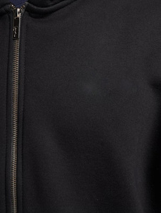 Sweat à capuche uni à fermeture éclair pour hommes Sweat-shirt classique en molleton de couleur unie avec poches avant et capuche à cordon de serrage pour tenue décontractée - Product Image 3
