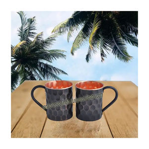 Juego de tazas de mula de Moscú de cobre negro de calidad de exportación de 2 tazas de cobre puro 100% de cobre sólido para una vida saludable - Product Image 5