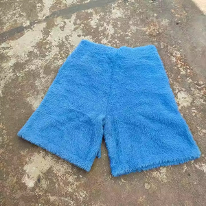 Wholesale Men's 100% Cotton Fuzzy Knit Casual Gym <b>Shorts</b> OEM Custom Service Soft Warm Anti-UV Quick Dry Ready Ship - Product Image 4