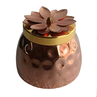 Nouvelles boîtes cadeaux simples en cuivre Matka, petits pots à fruits secs pour mariages, fêtes, cadeaux pour invités, rangement décoratif, vente en gros
