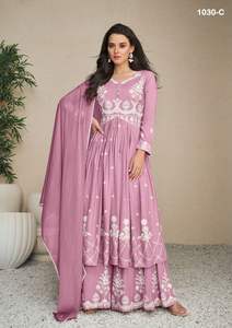 Vente chaude Reyon Kurti Sharara ensembles femmes meilleur marché tendance Designer fête porter dernier tissu de haute qualité Premium en gros - Product Image 5