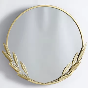 Miroir mural en métal nouvelle arrivée fleur miroirs muraux en métal décor à la maison moderne décoratif fait à la main - Product Image 1