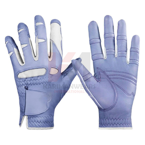 Gant de golf blanc/gris respirant pour main gauche en peau de mouton de qualité supérieure, accessoire de golf pour femme, adhérence optimale, vêtement de sport spécial joueur - Product Image 5