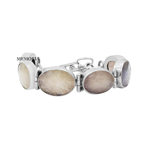 Wholesale 925 Sterling <b>Silver</b> Designer Handmade <b>Bracelet</b> Natural Oval Cut Moonstone with Gold Plating Luxury Jewelry - Product Image 1