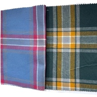 Tissu de chemise en flanelle de coton à carreaux écossais Madras, carreaux à carreaux en carreaux de carreaux de Style européen, tissu de flanelle brossé pour chemises