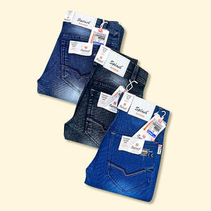 กางเกงยีนส์ทรงตรงผ้าเดนิมเนื้อปานกลาง ทนทาน ย้อมเส้นด้ายลายก้างปลา เป็นมิตรกับสิ่งแวดล้อม สำหรับผู้ชาย ขายส่ง เหมาะสำหรับใส่เที่ยวพักผ่อน - Product Image 2