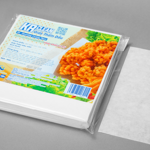 Krclean <b>grease</b>-absorbing <b>paper</b>, size 25x25cm, effectively removes excess oil, made from wood pulp, produced in Vietnam - Product Image 2