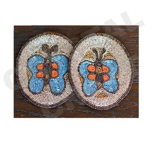 Sous-verre artisanal en verre multicolore, broderie traditionnelle chinoise, fait main, durable, pour tasse, table - Product Image 1