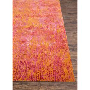 พรมไหมขนสัตว์ถักมือ Kavi Free Verse QM-709 สีส้มแดงลายนามธรรม สำหรับตกแต่งบ้าน ห้องนั่งเล่น ทางเดิน รูปทรงสี่เหลี่ยมผืนผ้า - Product Image 4